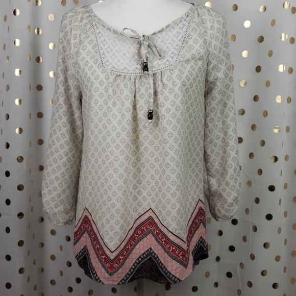 Rewind Ivory Crocheted Top - Picture 1 of 11